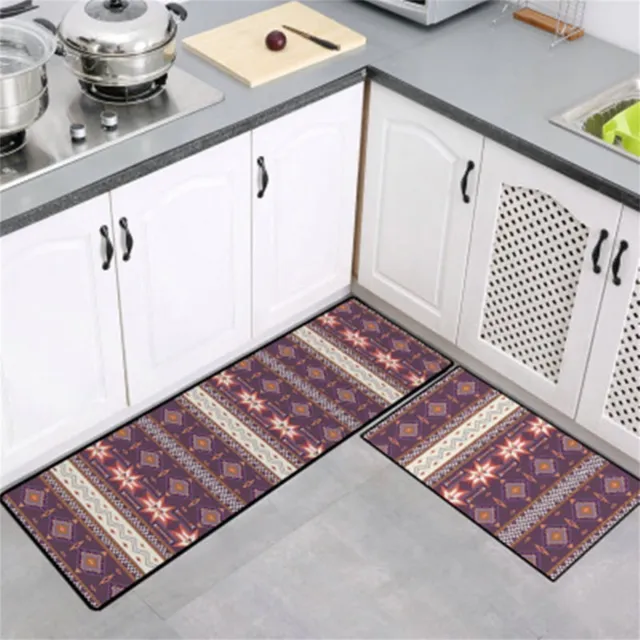 Juego de 2 alfombras antideslizantes de cocina tapetes de cocina para tapete antideslizante de piso tapete de respaldo