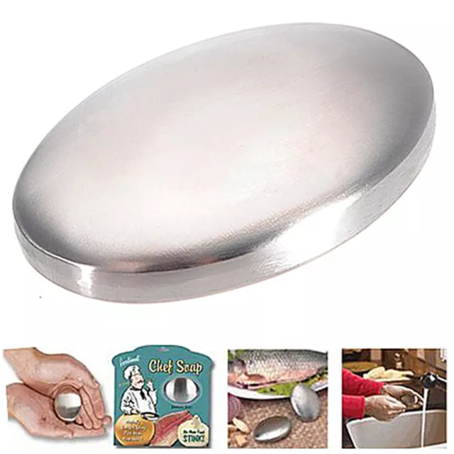 Stainless Steel Soap, Magic Metal Odor Remover Bar Eliminating Smells Scents New