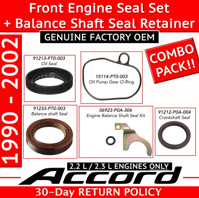 GENUINE HONDA CAM Crank Balance Shaft Seals And Retainer Set 1990 To