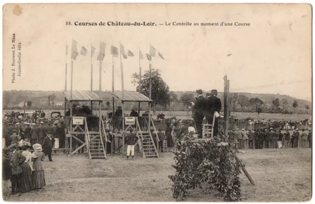 CPA 72 - CHATEAU DU LOIR (Sarthe) - 88. Courses de Château-du-Loir. Le Contrôle