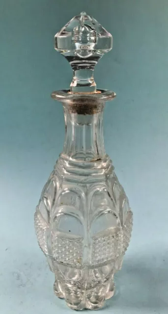 Glas Flacon Karaffe Likör Rum Schnaps Flasche Hausbar Böhmen Deutschland? ~1860