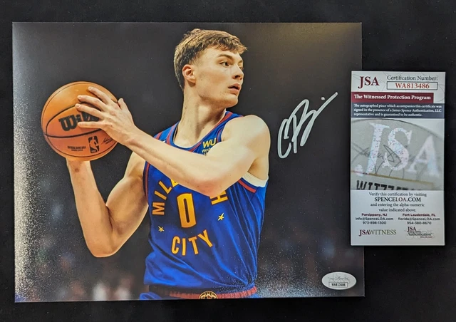 DENVER NUGGETS CHRISTIAN BRAUN AUTOGRAPHED SIGNED 8x10 PHOTO JSA COA