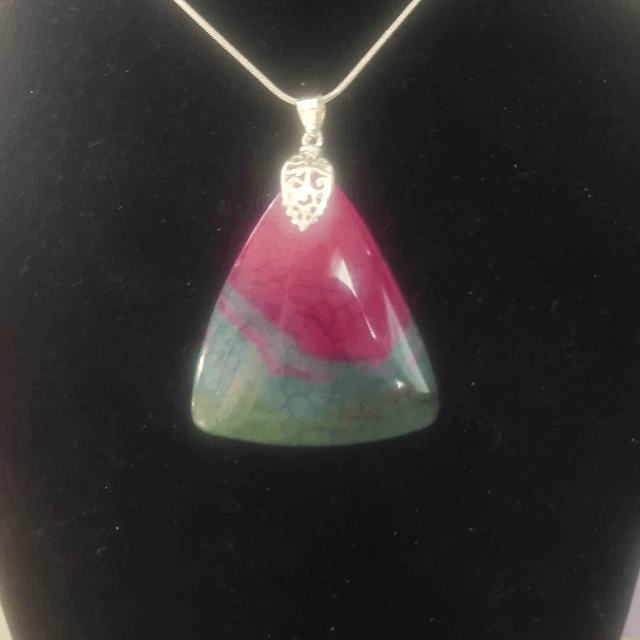 Dragon's Vein Pendant w/ 18K GP necklace - 24"