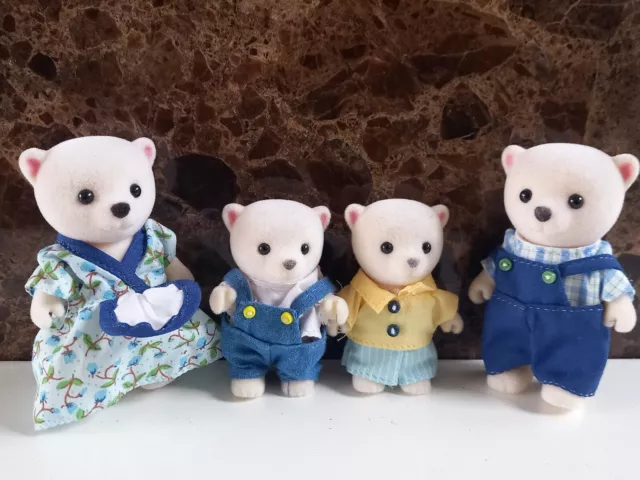 Sylvanian Families Polar Bear Family Vintage Calico Critters