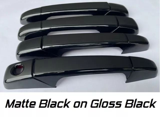 Custom Matte Black on Gloss Black Door Handle Covers 2007-2013 Cadillac Escalade