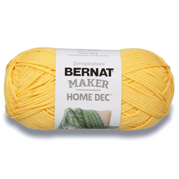 2x New Bernat Maker Home Dec Yarn GOLD yellow (8.8 oz x 2) blanket knit  crochet