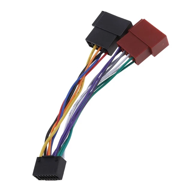 Adaptateur Faisceau ISO 16 Broches Pour Autoradio Pioneer Compatible VW - Lot De 2, Plug And Play, Installation Facile