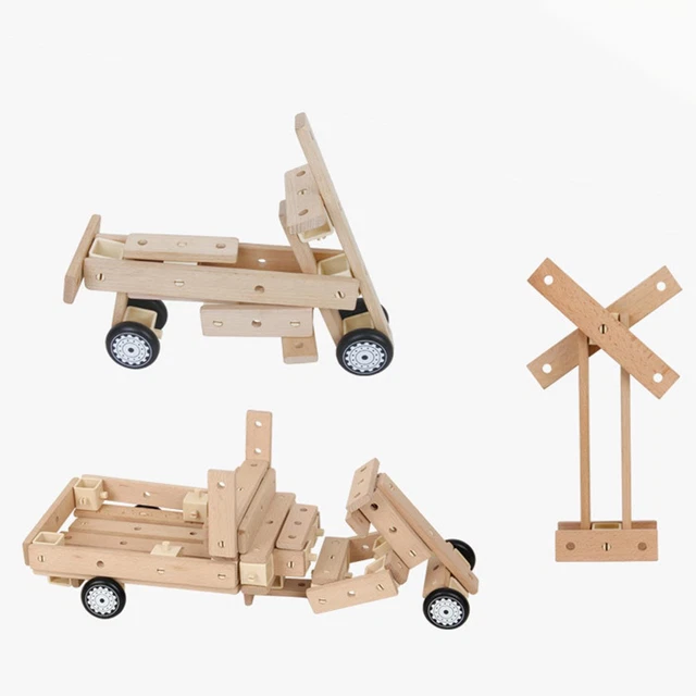Ensemble de Blocs de Construction En Bois Ensemble de Planches de Bois