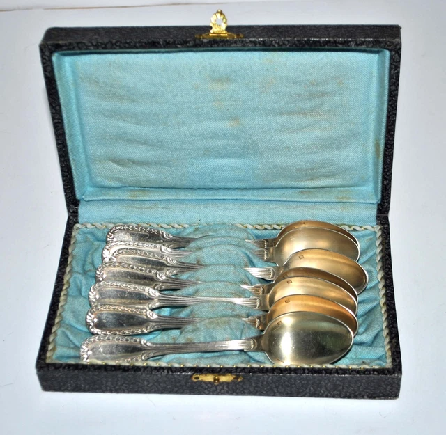 Lot De 12 Cuillères à Café En Métal Argenté, France, Vintage