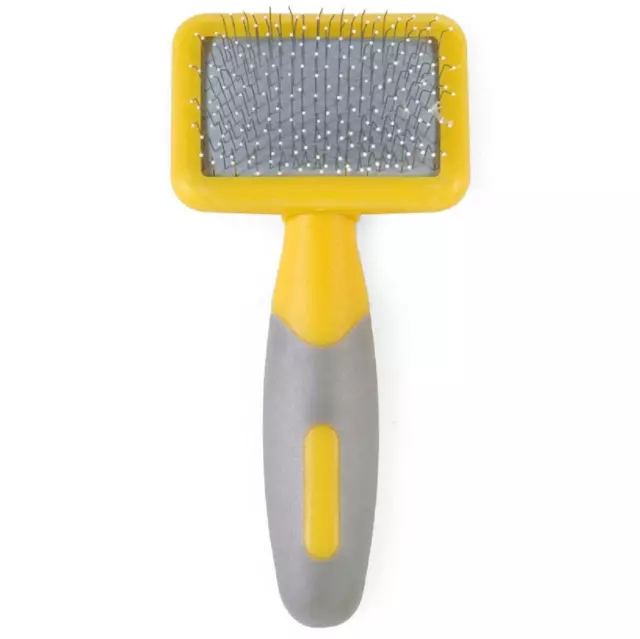 ANCOL ERGO SLICKER BRUSH : Animal Yellow Grooming Coat Care bp Hair Fur Pet Comb