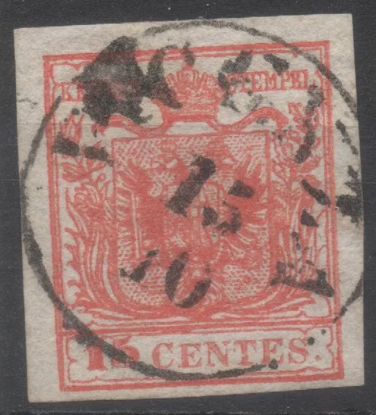 LOMBARDEI-VENETIEN 1850 - 15 centesimi used in Vicenza