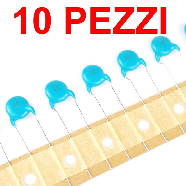 Capacitor 1kV 3kV 25 Condensatori Ceramici Alta Tensione - Valori Da 5pF A 100nF, Per 1KV, 2KV, 3KV, Ideali Per Circuiti Elettronici Giovanni Fattori - Foto 4