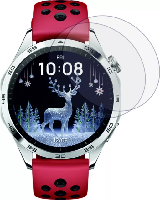 2x Protector Pantalla LCD TRANSPARENTE Pantallas Para Huawei Watch GT 4 46mm Navidad