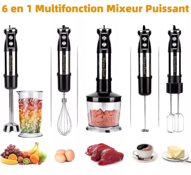 Mixeur blinder ?lectrique cuisine chauffant professionnel plongeant  multifonction batteur portable jus de fruits puissant milksh