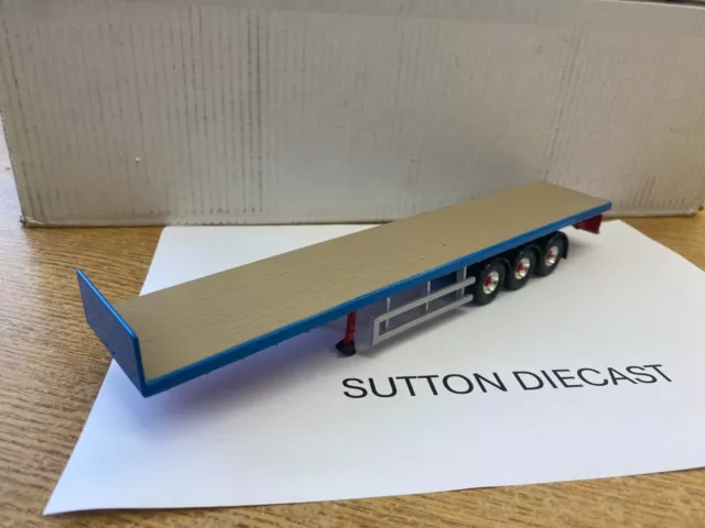 Corgi Modern Truck Heavy Haulage Plain Blue Flatbed Trailer 1/50