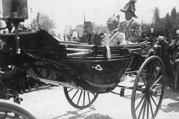 CAROL I KING of Romania with Wilhelm Crown Prince of Germany the e- Old ...