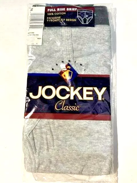 New 2009 Vtg JOCKEY CLASSIC Men Grey Full Rise Brief Underwear 32 Deadstock NOS New 2009 Vtg JOCKEY CLASSIC Men Grey Full Rise Brief Underwear 32 Deadstock NOS