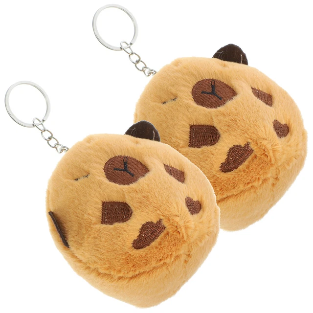 Set Capybara : 1 Bracelet Peluche + 2 Porte-Clés Mignons - Accessoires Trop Style Pour Enfants Et Ados