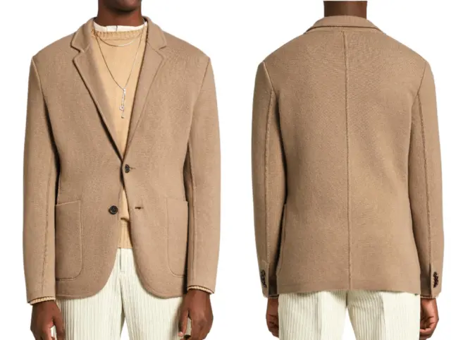 ERMENEGILDO ZEGNA Cashmere Knit Kacket Single-Breasted Blazer Sakko Jacke Coat