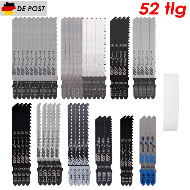 50x Stichsägeblätter T-Schaft für Bosch PROFI Stichsägeblatt Set Holz PVC Metall 50x Stichsägeblätter T-Schaft für Bosch PROFI Stichsägeblatt Set Holz PVC Metall