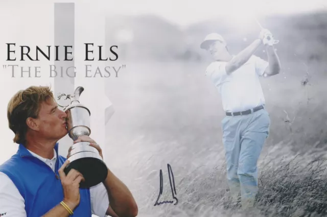 Ernie Els signed 12x8" Open golf photo / COA