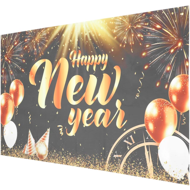 Bandiera In Tessuto Resistente Bandiera "Happy New Year" Per - Foto 2