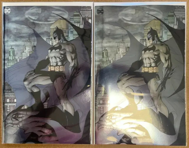 Batman #608 Batman Day Jim Lee Foil Variant - Error & Corrected Set (Nm) 2023
