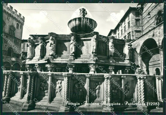 Perugia Città Fontana Foto FG cartolina KV7275