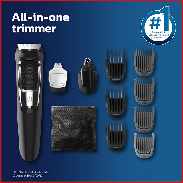 PHILIPS NORELCO MULTIGROOM Hair Clipper Head Face Beard Nose Trimmer