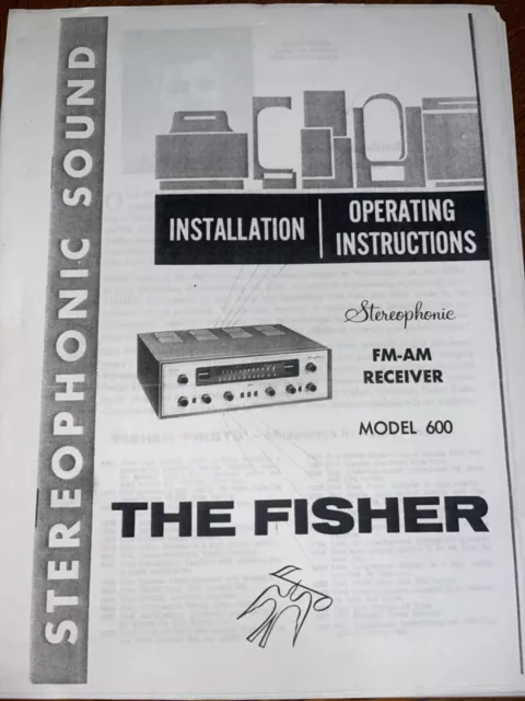 Fisher 600 Owners Manual AM-FM Stereo Receiver Photocopy