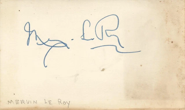 MERVYN LeROY GYPSY WIZARD OF OZ MISTER ROBERTS VINTAGE SIGNED CARD d. 1987
