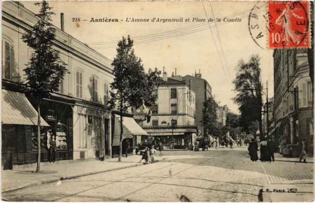 CPA Asnieres Avenue d'Argenteuil and Place de la Comete (1313719)