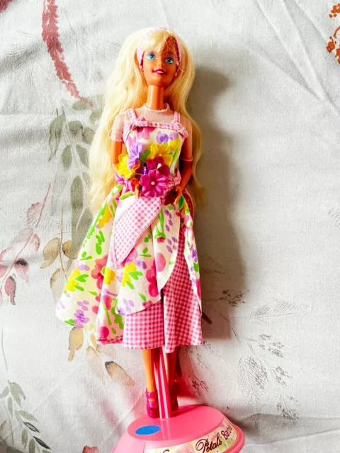 BARBIE DOLL SPRING PETALS Ltd Ed. Mattel/Avon. stand and Unboxed