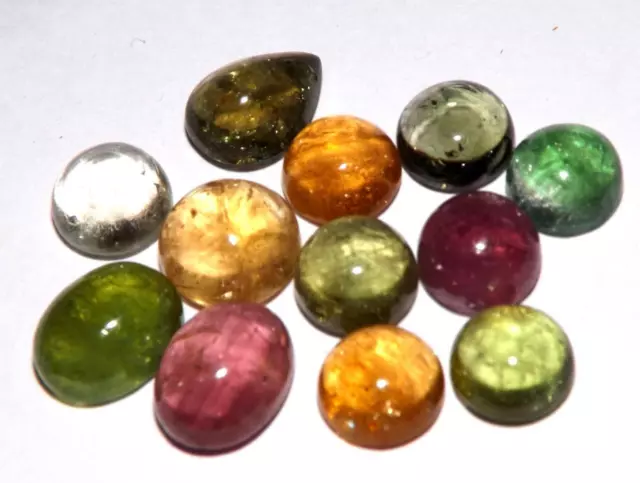 22.3` cts Natural Earth Mined Tourmaline Cabochon Gemstone Lot #htr123