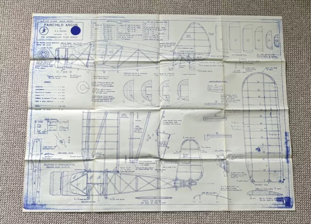 Fairchild Argus Modellplan von E J Reiten (46)