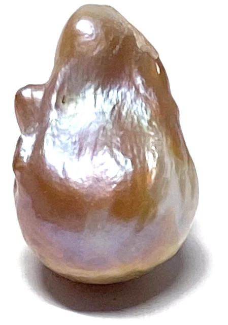 Baroque 23.9 Carat 15 x 23mm Kasumi Keshi Purple Lavender Rose Rainbow Pearl