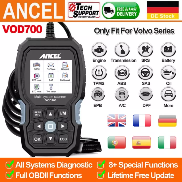 ANCEL VOD700  für Volvo Profi KFZ Diagnosegerät OBD2 All System Auto Scanner