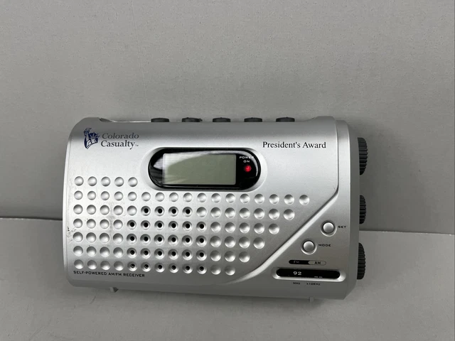Freeplay Self Powered AM/FM Radio Hand Crank Clear TESTED Freeplay Self Powered AM/FM Radio Hand Crank Clear TESTED