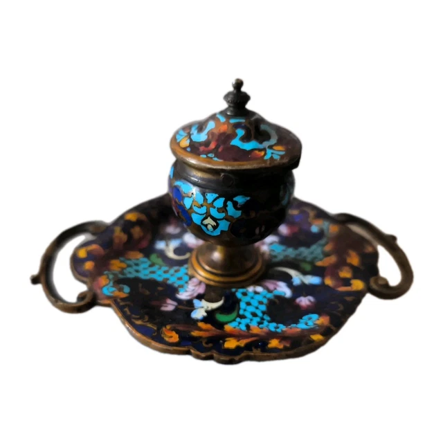 Coupe Ornementale En Bronze Signée F. Barbedienne - Décor Feuillage Art Nouveau - Pièce Originale Française