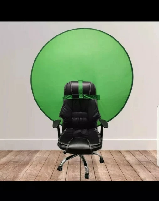 LARGE GREEN SCREEN Round Background Foldable Twitch Chair Backdrop New