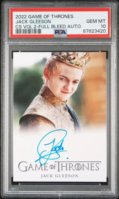 2022 Game Of Thrones Jack Gleeson King Joffrey Full Bleed Auto PSA 10 Gem Mint