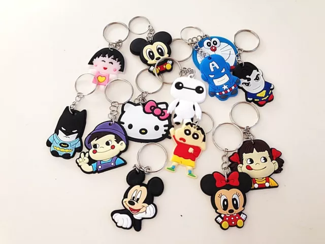 Cute Cartoon Key ring Chain Party loot bag Novelty Kids Gift Charm wholesale