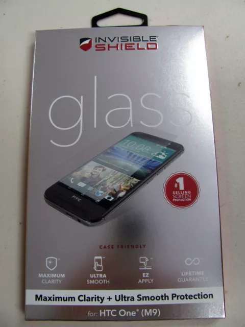 Genuine ZAGG Invisible Shield Tempered Glass Screen Protector for HTC One M9