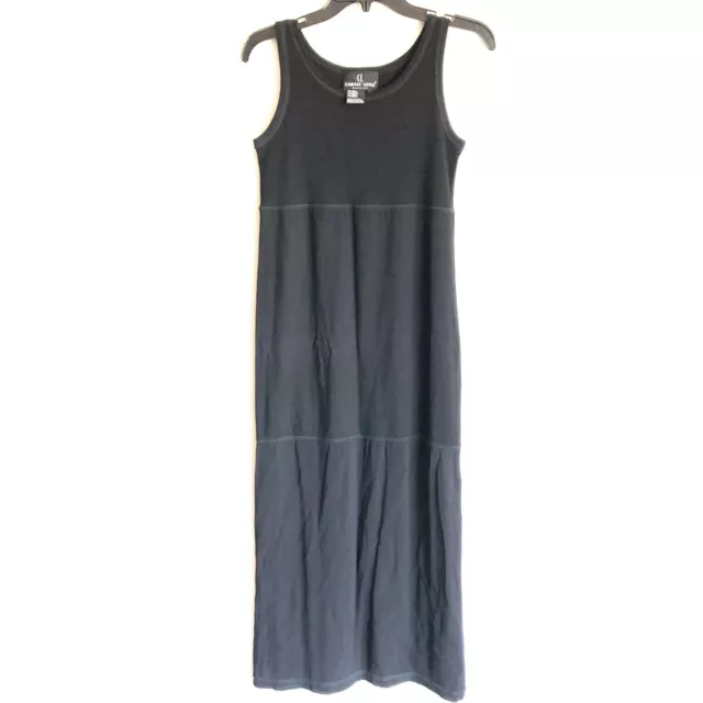 Carole Little Black Sleeveless Tier Tank Maxi Size M