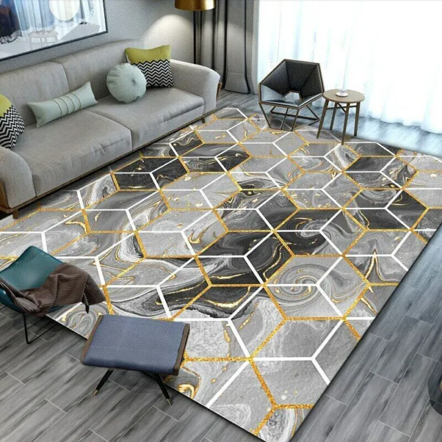 Thick Carpet Living Room Rug Bedroom Floor Marble shape Carpets Home Rugs Mat
