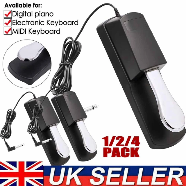 1/2/4X Universal Sustain Foot Pedal Switch for Electronic Keyboard Digital Piano