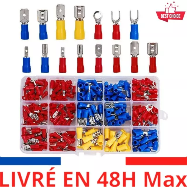 Cosses électriques à sertir Ferroutage - 6.3 mm - 10/12 - 14/16 - 18/22  AWG