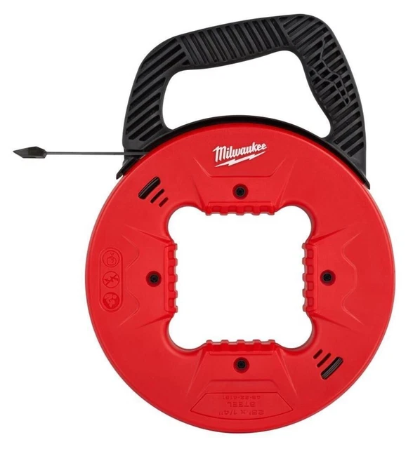 Milwaukee 25 ft 1/4 in Cinta de acero para pescado con punta de perfil bajo