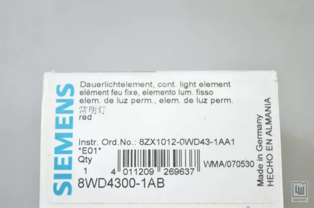 SIEMENS 8WD4 300-1AB / 8WD43 00-1AB / 8WD4300-1AB, Blinklichtelement - NEU 2