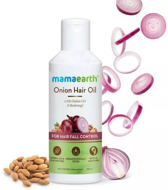 Aceite de cebolla Mamaearth para el crecimiento del cabello y el control de...